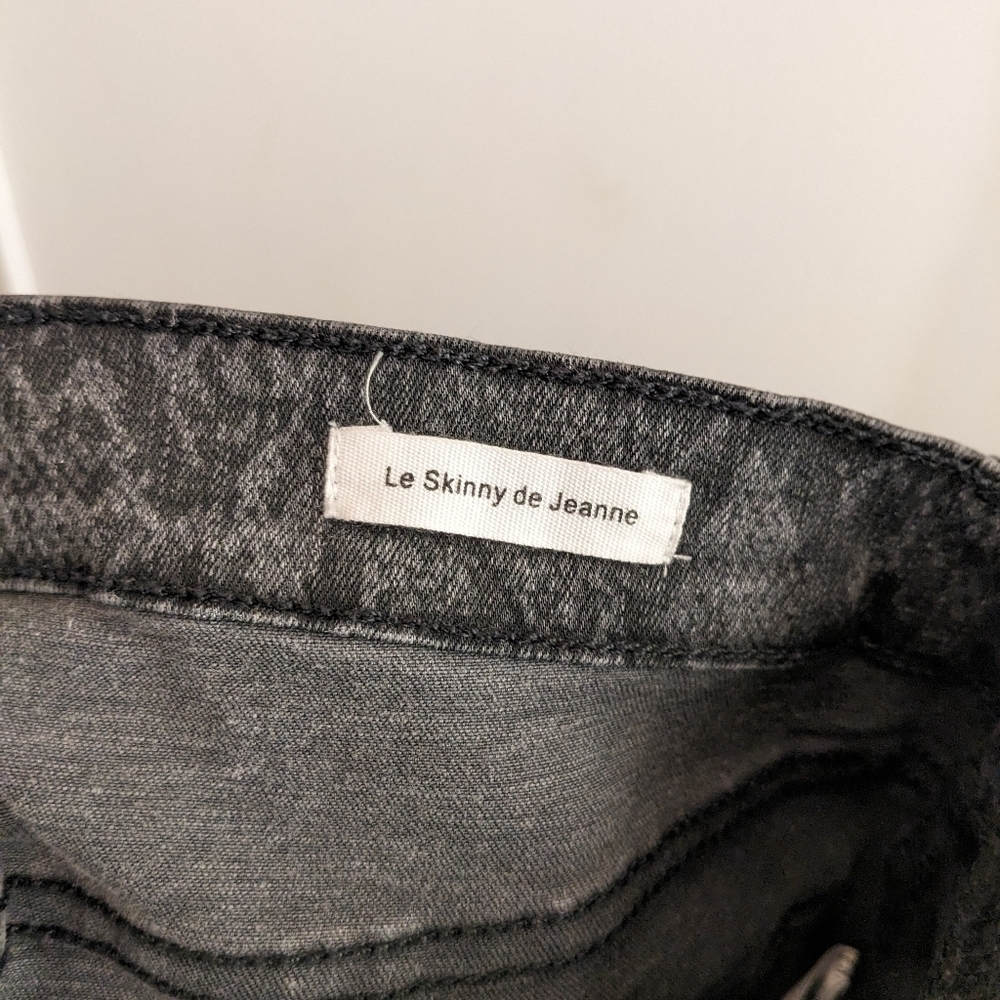 Frame | Le Skinny De Jeanne Snake Print Jeans In Tonal Python - Picture 8 of 10